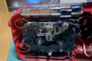 RX-M50 カセットユニット取り外し ネジ位置